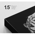 thumbnail image 4 of PixonSign Canvas Print Wall Art Portrait of Tiger Animals Wildlife Photography Realism Modern Closeup Dramatic Dark Black and White for Living Room, Bedroom, Office - 32"x48", 4 of 5