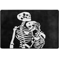thumbnail image 4 of Dreamtimes Romantic Skeleton Couple Non-Slip Area Rug 36"x24", Valentine's Day Black Floor Carpet Comfort Floor Mats Decor for Indoor Front Porch,Living Room, Bedroom,Kitchen, 4 of 5