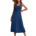 thumbnail image 2 of WRKEKC Robes d'Été Décontractées pour Femmes, Robes d'Été Grande Taille, Robe Unie à Manches Courtes Col Rond Aguichant Élégante Boîte de Nuit Fête Tunique Mini Robes Décontractées Vacances, 2 of 9