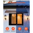 thumbnail image 3 of 37x47in Brown Polycarbonate Door Awning for Entrance with Drainage ABS Bracket Rain Snow Sun Protection Overhang for Porch Patio, 3 of 12