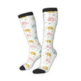 thumbnail image 2 of Daiia Sports Socks Little Elephant Printed Novelty Crew Socks for Men Women Knee High Socks Cotton Socks Soft & Breathable Support Unisex Socks, 2 of 9