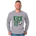 thumbnail image 3 of Athletic Soccer Fan Kick It Goal Men's Long Sleeve Tee T Shirt Brisco Brands S, 3 of 6