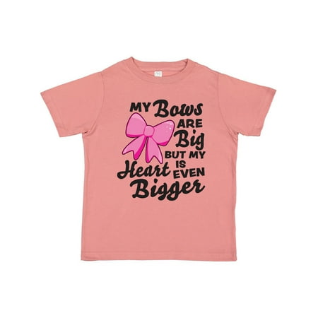

Inktastic My Bows are Big But My Heart is Even Bigger Gift Toddler Boy or Toddler Girl T-Shirt