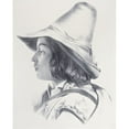 thumbnail image 3 of Bernard-Romain Julien 15x18 Black Modern Framed Museum Art Print Titled - Julien's Studies of Heads Pl 24 (1840), 3 of 5
