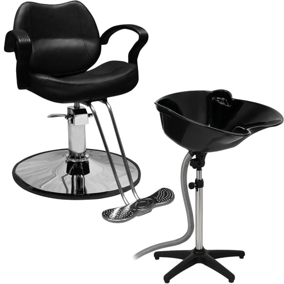 Kit Silla Estetica Peluqueria Salon Lavabo Lava Cabezas Portatil