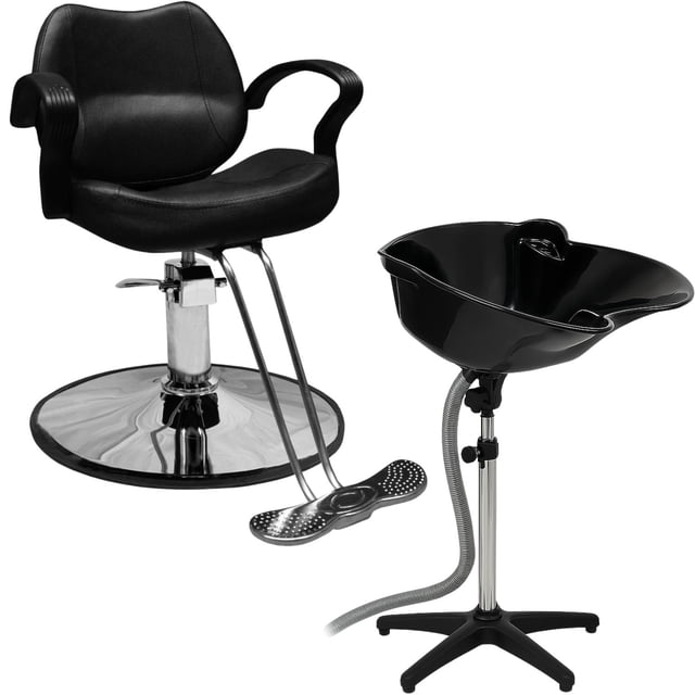 Kit Silla Estetica Peluqueria Salon Lavabo Lava Cabezas Portatil
