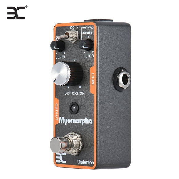 eno Compact Magnalium Alloy Distortion Pedal with Vintage & Turbo Modes, True Bypass, LED Indicator, and Adjustable Knobs for Enhanced Guitar Effects