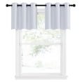 thumbnail image 7 of NICETOWN Blackout Kitchen Window Valances for Living Room, Thermal Insulated Blackout Grommet Short Curtains for Cafe Store, Greyish White, 42"x18", 2 Panels, 7 of 7
