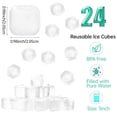 thumbnail image 4 of 60Pcs Reusable Ice Cubes,Colorful Plastic Ice Cubes,Refreezable Ice Cubes,Non-Diluting Square Cubes,Washable Quick Frozen Ice Cubes for Drinks Cocktail,BPA Free,Purified Water Filled(White), 4 of 6