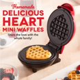 thumbnail image 3 of Mini 4" Electric Waffles Maker Bubble Egg Cake Oven Breakfast Waffle Machine, Premium Non-Stick Plates（Red Heart Shape）, 3 of 6