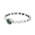 thumbnail image 2 of Classic Elegance Round Shaped Abalone Shell Sterling Silver Band Ring-9, 2 of 5