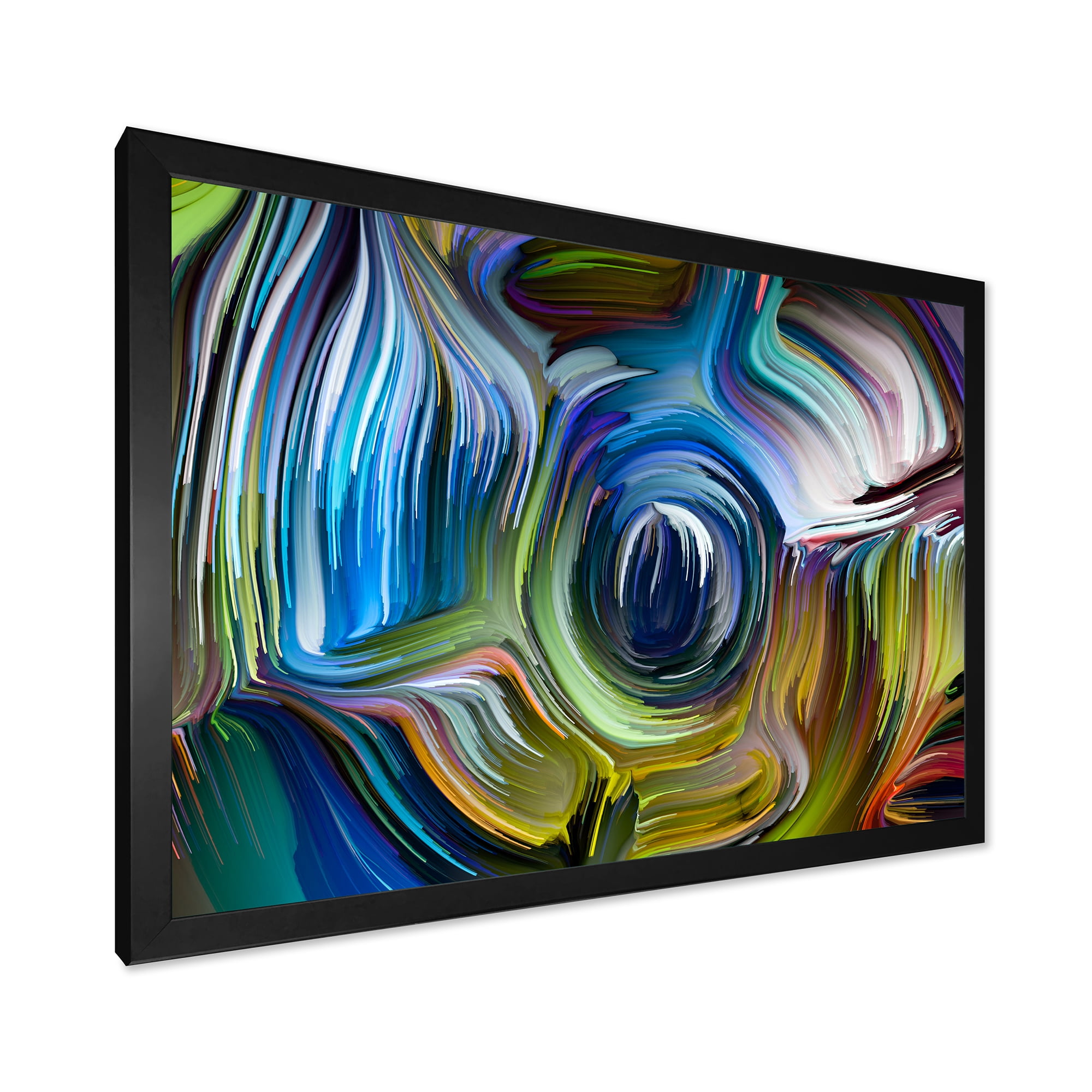 Designart 'Colour Spiral Fusion' Modern Framed Art Print