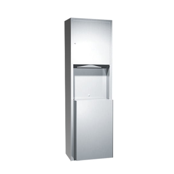 ASI 0469-9 - Traditional - Paper Towel Dispenser & Waste Receptacle - Multi, C-fold - 12 gal. - Surface Mounted