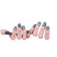 thumbnail image 5 of Armadura de mano azul Temperamento Fototerapia Arte de uñas Piezas de uñas blancas Arte de uñas corto Productos terminados, 5 of 5