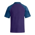 thumbnail image 4 of GrmtClth Mens Polo Shirts Casual Patchwork Denim Tops Colorblock Collared Golf Shirt Short Sleeve Comfy Workout Baseball Tee Royal Blue XXXL, 4 of 5