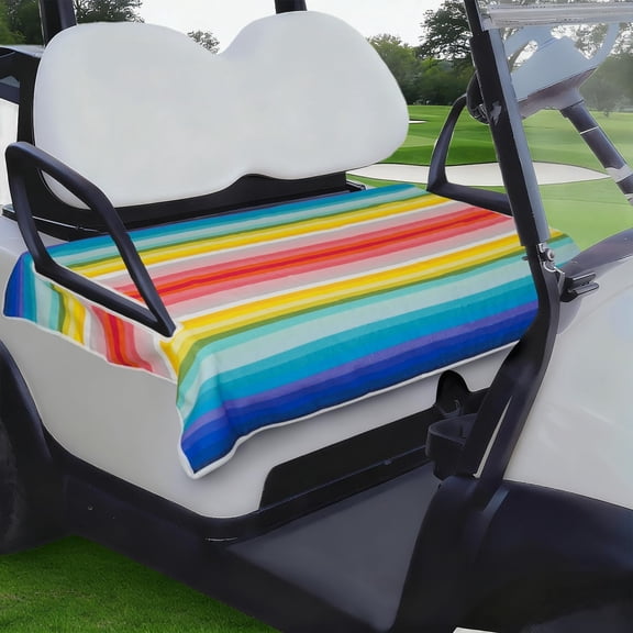 Golf Cart Seat Covers, Universal Golf Cart Seat Towel Blanket for Yamaha, EZGO, Club Car, Icon and More 2-Seat Carts, 100% Microfiber Keeps Seat Comfortable and Clean