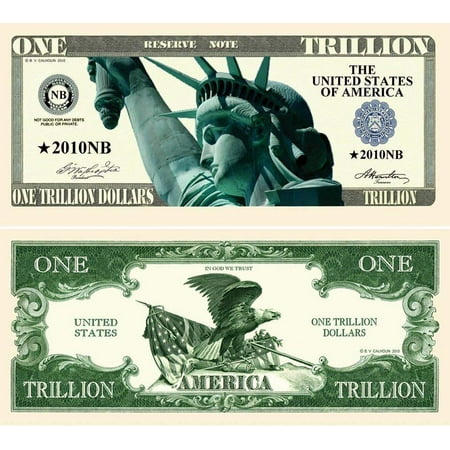 5 Liberty Eagle Trillion Dollar Bills with Bonus “Thanks a Million” Gift Card (Best 5 Dollar Gifts)