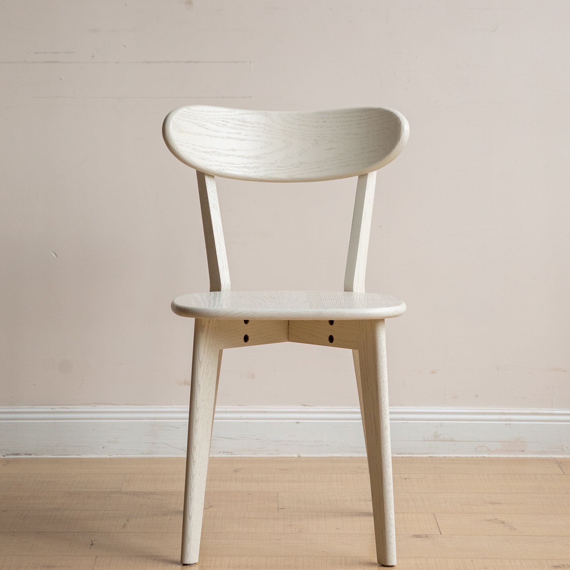 Dining Chairs (White) Dining Chair Wooden FAS Grade Oak Wood Made in North America Dirt-free Wood Chair Solid Chair Table Chair Wooden Living Room Chair Simple And Natural 47.5 * 55.5 * 78cm,Wooden