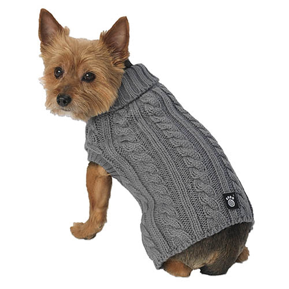 grey dog sweater