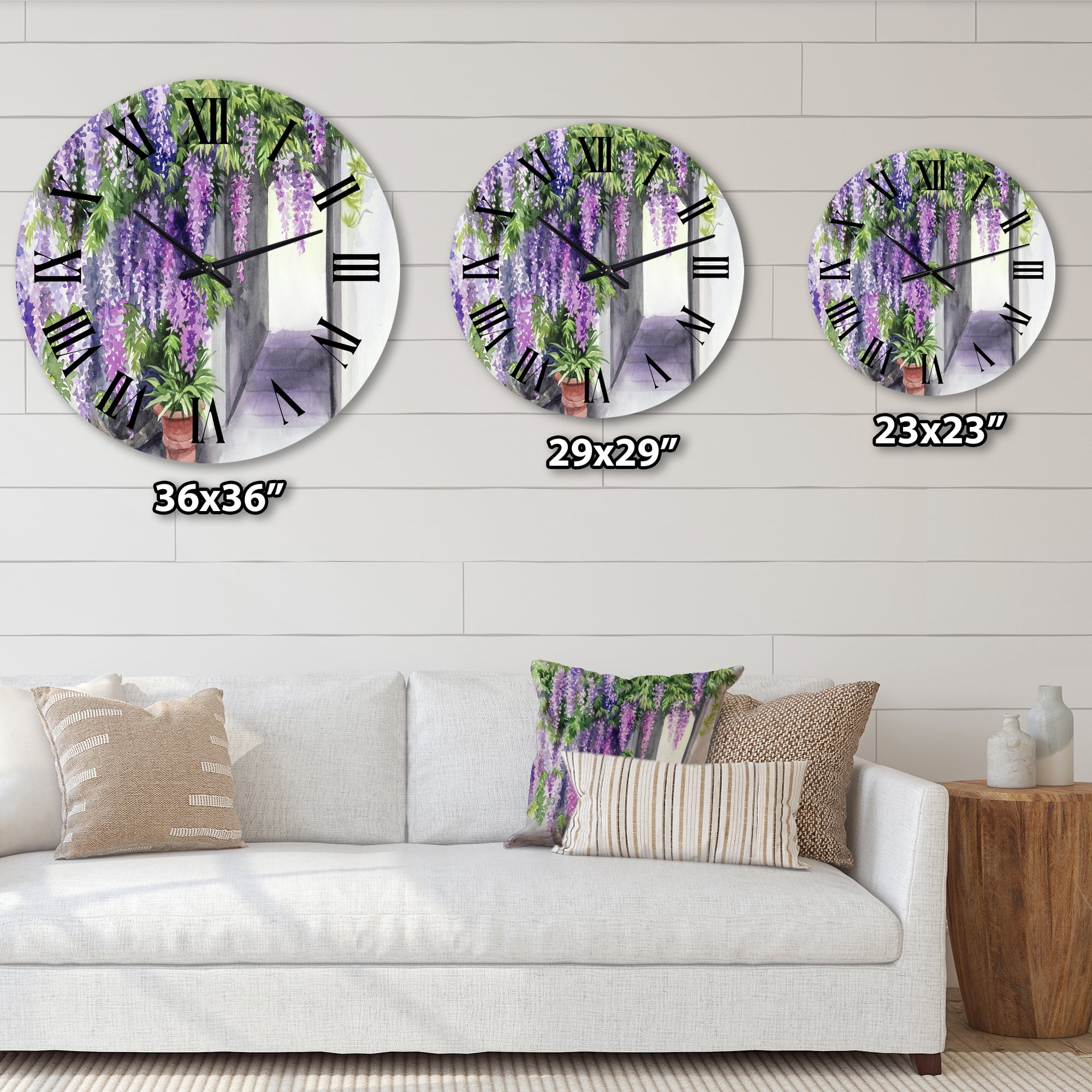 Designart 1 in Quartz Traditional Wall Clock