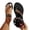 Black, variant on ZACPNCV Womens Boho Flat Flip Flops Ethnic Print Round Toe Elastic Back Strap Summer