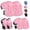 pink, variant on Kids Protective Gear Set Knee Pads for Kids 3-14 Years Toddler Knee and Elbow Pads with Wrist Guards 3 in 1 for Skating Cycling Bike Rollerblading Scooter- Red