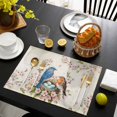 thumbnail image 4 of Birds Floral Placemats Set of 2, Farmhouse Vintage Pink Flower Leaf Washable Wipeable Table Mats for Dining Tables, Indoor Outdoor Kitchen Place Mats for Holiday Party Table Decor, 4 of 9