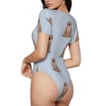 thumbnail image 2 of Balery Playful Walrus Wonders Body de cuello redondo de manga corta para mujer Tops de manga corta Tops básicos-XX-Large, 2 of 7