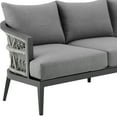 thumbnail image 4 of Zella Outdoor Patio Sofa in Aluminum, 4 of 12