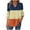 Multicolor, variant on Womens Long Sleeve T-Shirts Long Sleeve Chest Pocket Button Henley Neck Striped Graphic Tunic Tops Loose Casual Tees (XL, Multicolor)