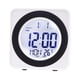 thumbnail image 2 of Reloj digital práctico con pantalla de tiempo, temperatura y fecha, despertador digital cuadrado. Blanco, 2 of 6