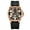 rose case black, variant on Skeleton Japanese Automatic Self-Winding Movement JH3105 Vintage Men Mechanical Business Wrist Watch Steel Silicone Sapphire Crystal Waterproof Clock Luminous