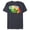 Navy Heather, variant on Marvel Avengers Vision Solar Gem Rainbow Comic Retro - Short Sleeve Blended T-Shirt for Adults - Customized-Black
