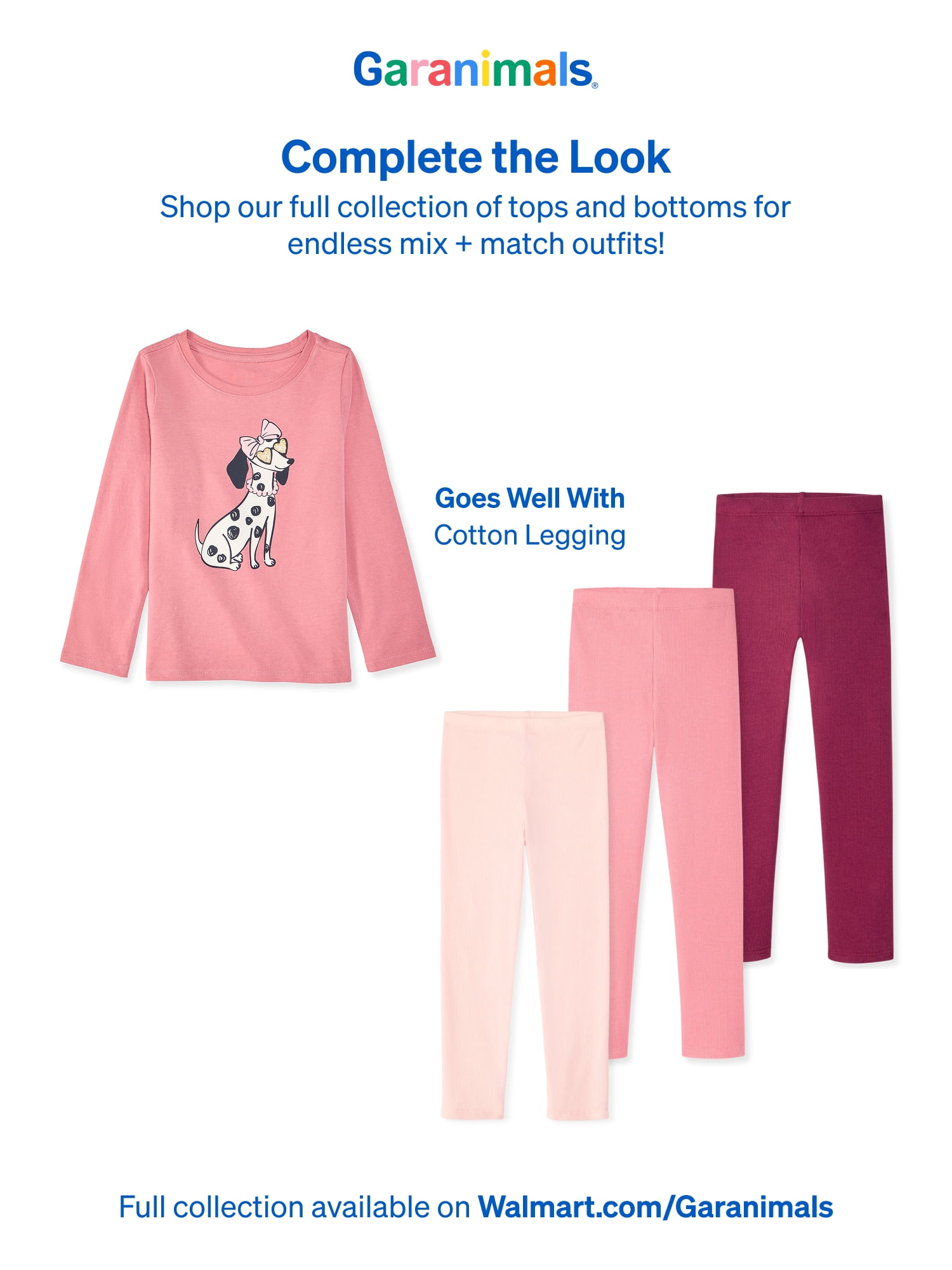 Garanimals Baby & Toddler Girl Long Sleeve Shirts, Single & 3-Pack, Sizes 0-6T