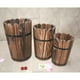 thumbnail image 5 of 1 Unid De Maceta Maceta De Flores Barril Patio Jardín Exterior Decoración para hogar 32x21cm DYNWAVEMX Maceta de madera, 5 of 8