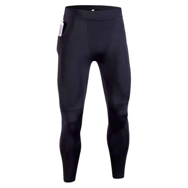 Pantalones de compresión para hombre - Pantalones cortos ajustados para correr y entrenar baloncesto - Poliéster elástico para hacer ejercicio