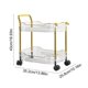 thumbnail image 3 of Carrito transparente de dos niveles con ruedas giratorias con bloqueo | Organizador de almacenamiento de plástico ligero con asas | Carrito utilitario para cocina, oficina, dormitorio, herramientas,, 3 of 6