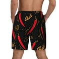 thumbnail image 3 of Kdxio Hot Chili Print Men'S Swim Trunks With Compression Liner 7 Inch Inseam Quick Dry Swim Shorts, 3 of 7