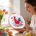 thumbnail image 2 of zhangmingg Easter Embroidery Kit for Beginners Complete Needlepoint Craft Set with Threads and Step-by-Step Instructions, 2 of 5