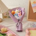thumbnail image 3 of AMERTEER Artificial Flower Bouquet Create Atmosphere Non-Fading Attractive Colorful Hand Woven Flower Gift Simulation Bouquet, 3 of 5