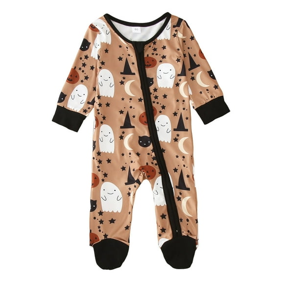 adviicd Going Home Outfit Baby Boy Baby Kids Long Sleeve Hooded Romper Jumpsuit Sets Clothes (Khaki,0-3 Months)