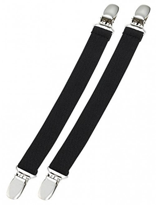 Hold'Em Boot Clips Elastic Leg Straps Pant Stirrups with Extra Heavy Sturdy  Clip Made In USA Keeping Pants Smoothly Tucked In Boots - Black 3 to 7