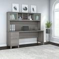 thumbnail image 7 of Somerset 72W Office Desk with Drawers and Hutch in Gray - Engineered Wood, 7 of 7