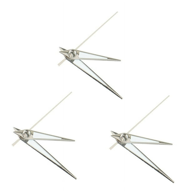 3X Manos del Reloj Manos Plateadas Reloj Verde Súper Luminoso Adecuado para NH35, NH36 Movimiento B