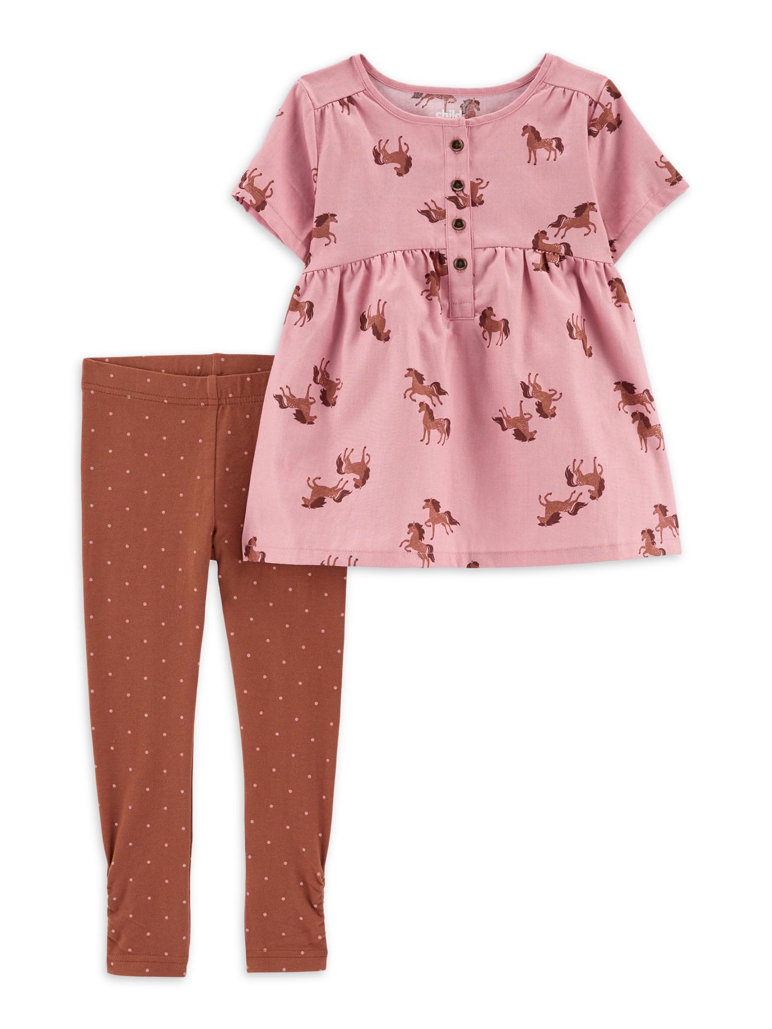 Carter's Child of Mine Baby and Toddler Girl Outfit Set, 2Piece, Sizes