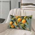 thumbnail image 5 of Sikiie Retro Warm Lemon Flower Print Plush Pillow Cover, Wrinkle-proof and Stain-resistant Pillow Protector without Pillow Core, Home Decoration-20"x30", 5 of 6