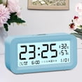 thumbnail image 4 of Reloj despertador digital con repetición con temperatura, humedad, fecha, inteligente, luminoso, volumen , brillo para escritorio, oficina, v , Azul Colco Despertador digital, 4 of 7