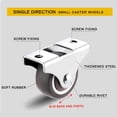 thumbnail image 5 of 4Pcs Mini Rigid Caster Wheels 1 Inch, Low Profile Rubber Rolling Wheels with Steel Top Plate, Little Casters Wheels for Furniture, Under Bed Storage Drawers, Load Capacity 106 Lbs,Non Swivel, 5 of 7