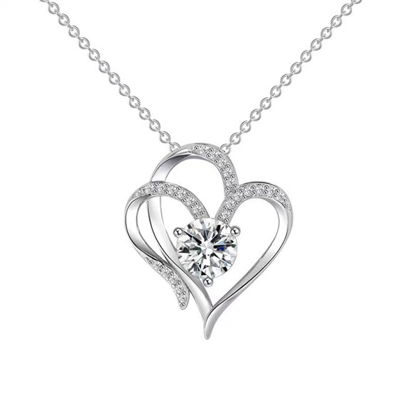 Hearth & Gear Heart Shaped Necklace Light Style Sparkly Exquisite Necklace For Women Girl For Fashion Necklaces for Women Pearl Necklace with Heart Pendant Man Chain Necklace Necklaces with Initials