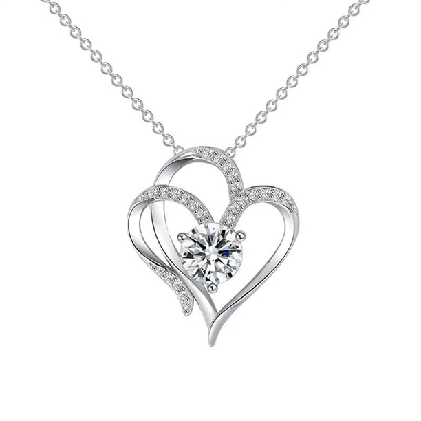 Collar en forma de corazón de estilo ligero Sparkly Exquisito Collar para Mujer Chica para Regalo